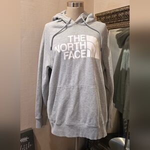The North Face • Light Gray Women's Hoodie Sweatshirt w/ Front Pocket.  Sz XL.